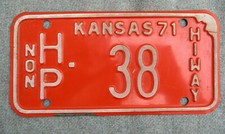 VINTAGE 1971 KANSAS NON HIWAY