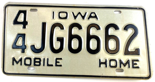 Iowa 1980s old license - 1980s, plate