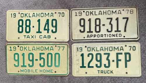 1970 oklahoma license - 1970's,