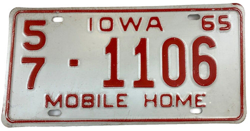 Iowa 1965 license - license, mobile