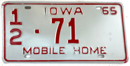 Iowa 1965 license - iowa,