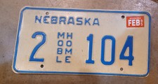 1995 Nebraska License Plate 2