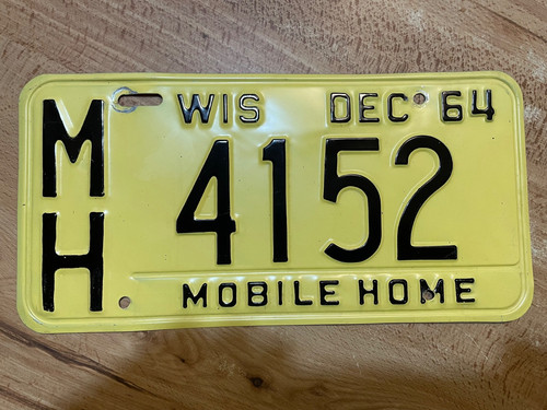 1964 wisconsin license plate - 1964,