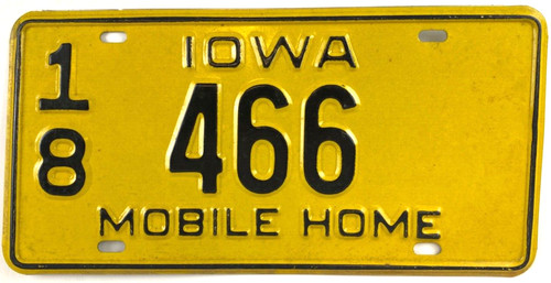 Iowa 1972 old license - iowa, plate