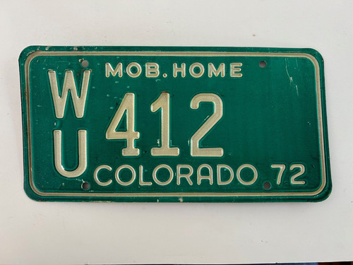 1972 colorado license - 1972, plate