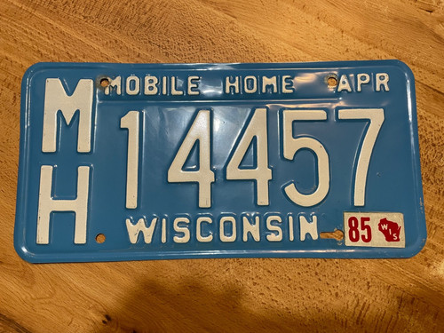 1985 wisconsin license plate - wisconsin,